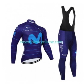 Tenue Maillot M/L + Collant à Bretelles 2022 Movistar Team N002